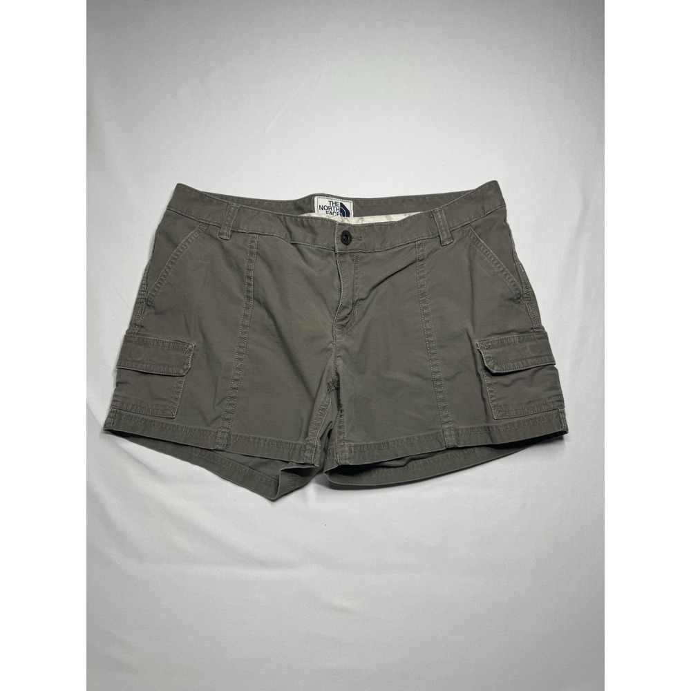 The North Face Cargo Shorts Womens 12 Long‎ Gray Pockets Hiking Outdoor